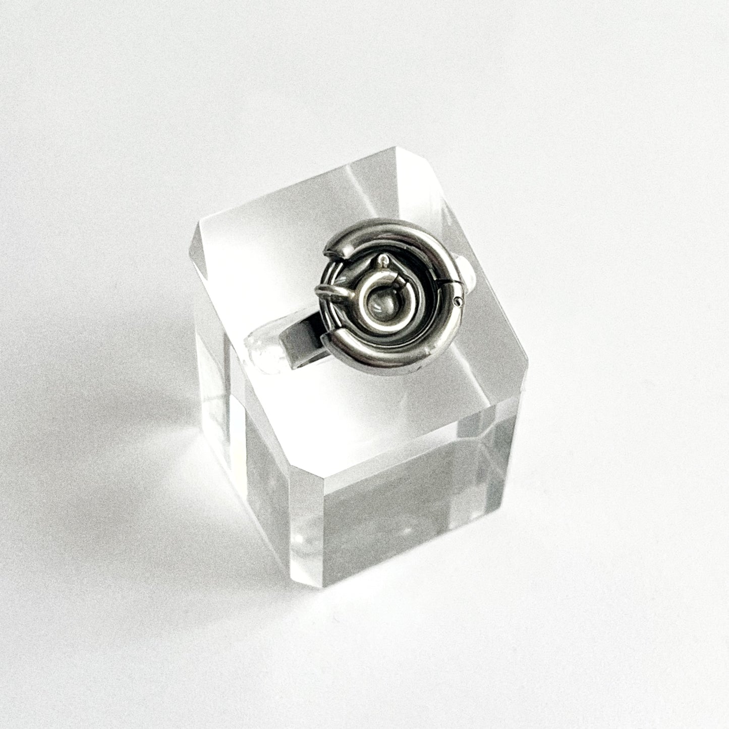 Bague - Mousqueton argenté