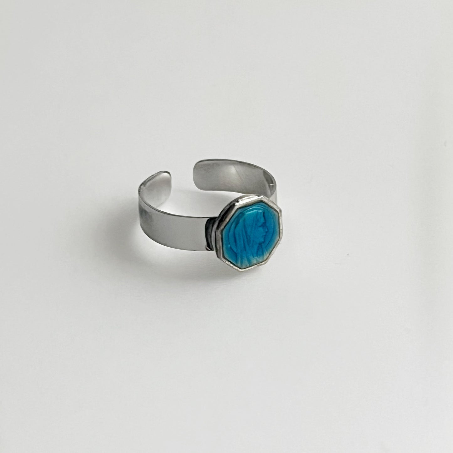 Bagues Médaillon bleu