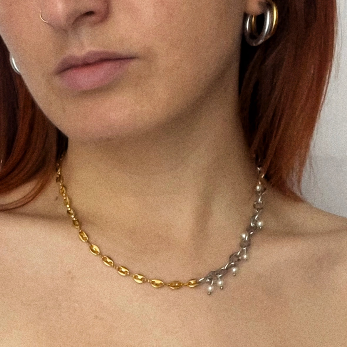 Collier perles nacrées