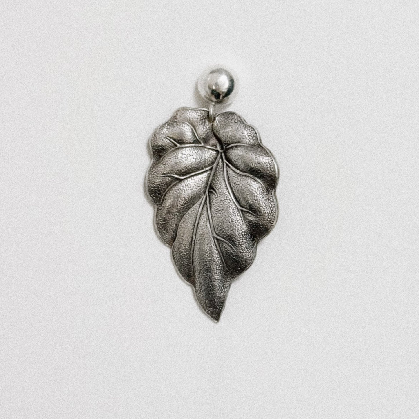 Boucle d'oreille - Feuille d'argent