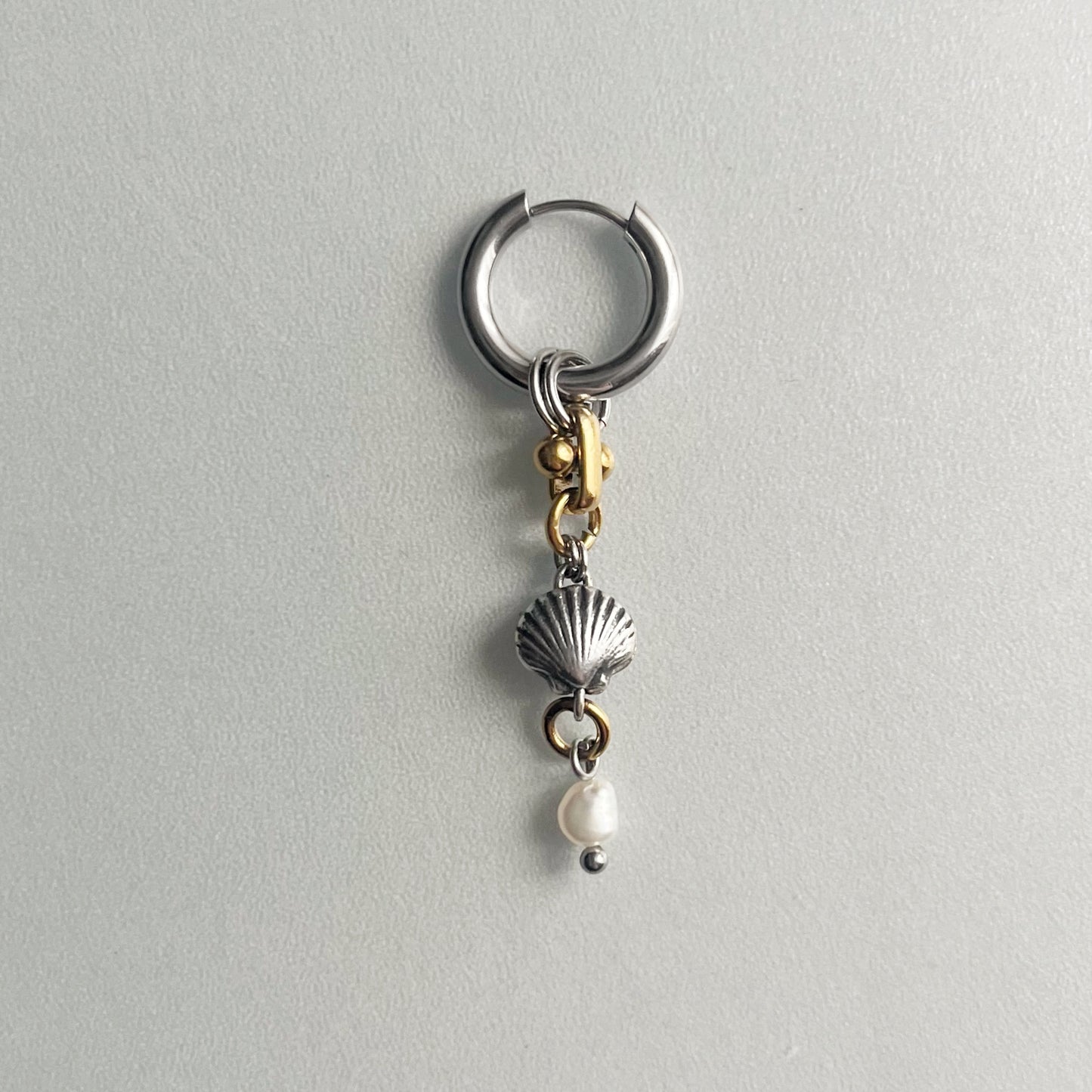 Boucle d'oreille - Coquillage en argent