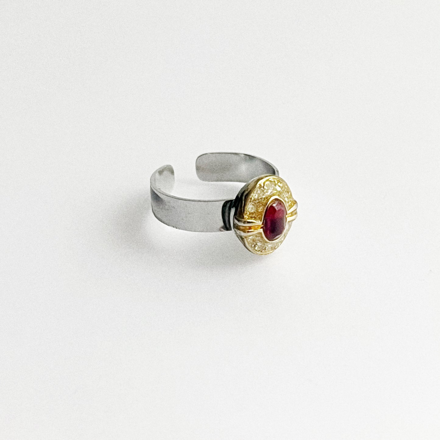 Bague - Pierre rouge