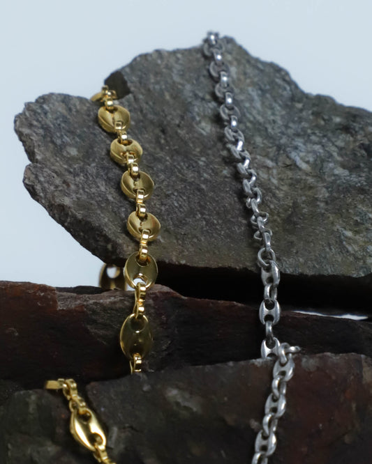 Collier double grain de café