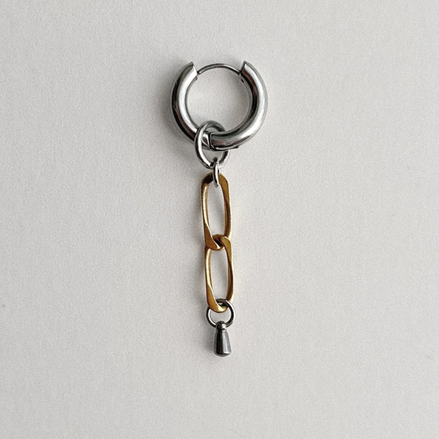 Boucle d'oreille - Maillons dorés