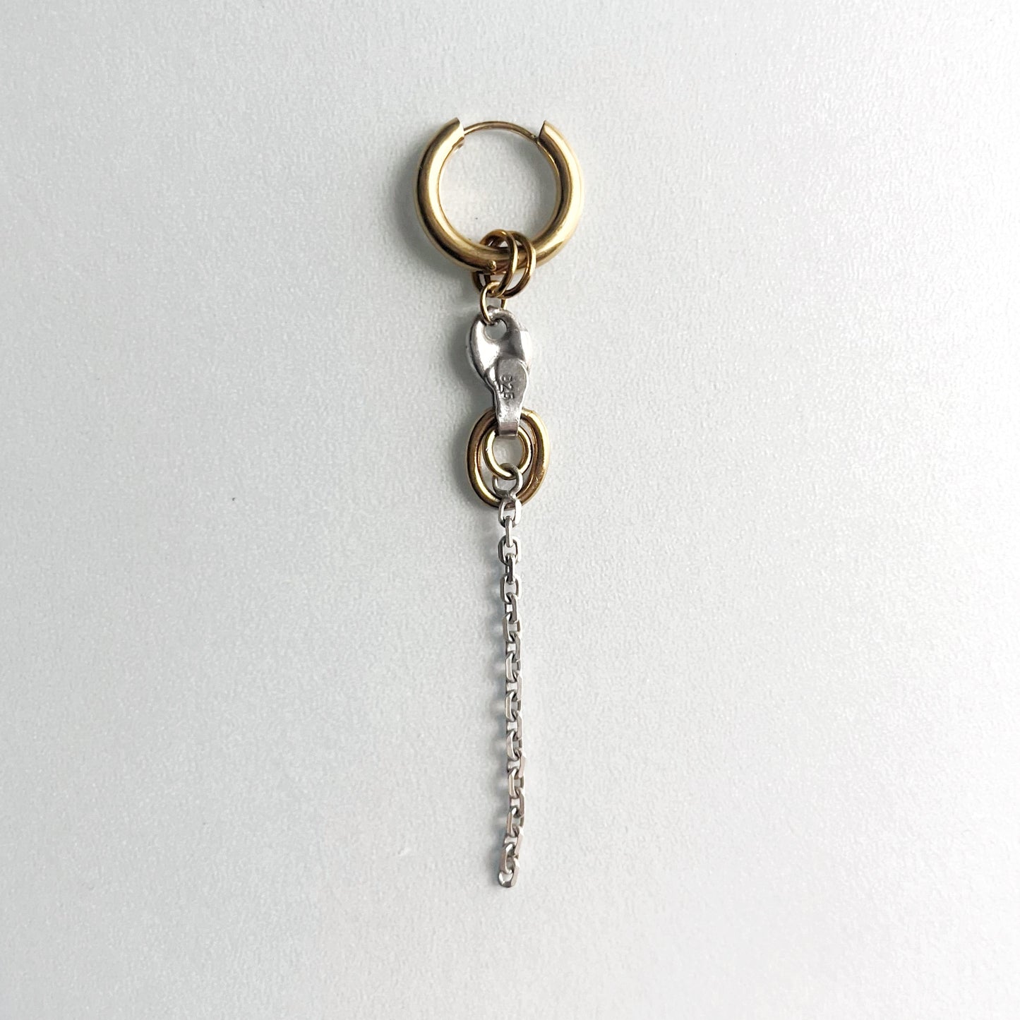 Boucle d'oreille - Grain de café et chaîne