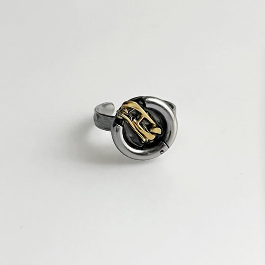 Bague - Fermoir vintage doré