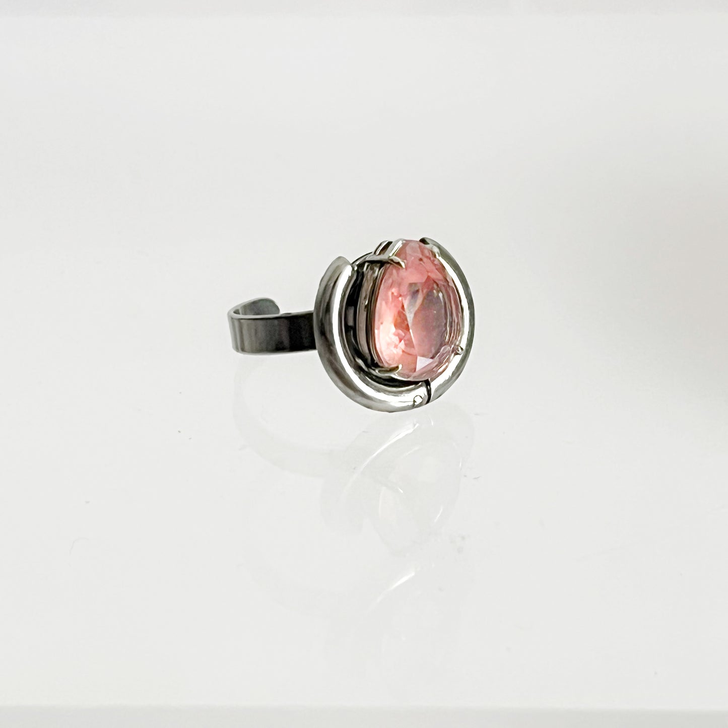Bague 22 - Strass rose