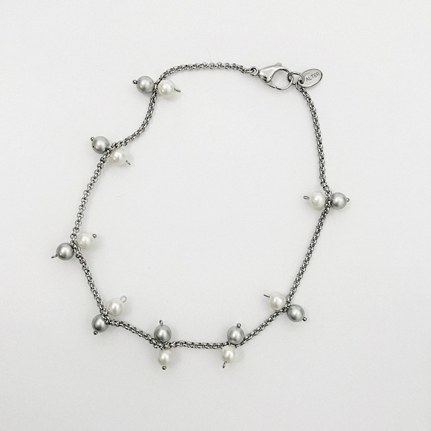 Collier - Perles grises