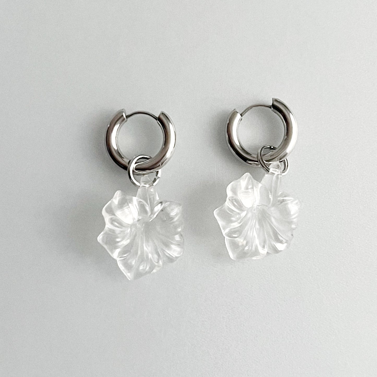 Boucle d'oreille "La Fleur" - Argentée