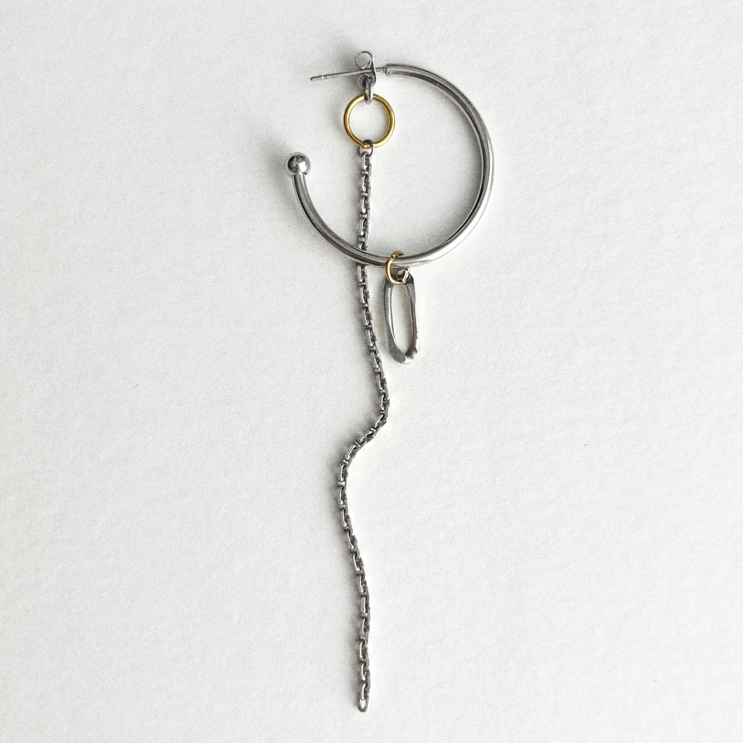 Boucle d'oreille - La "Créole argentée"
