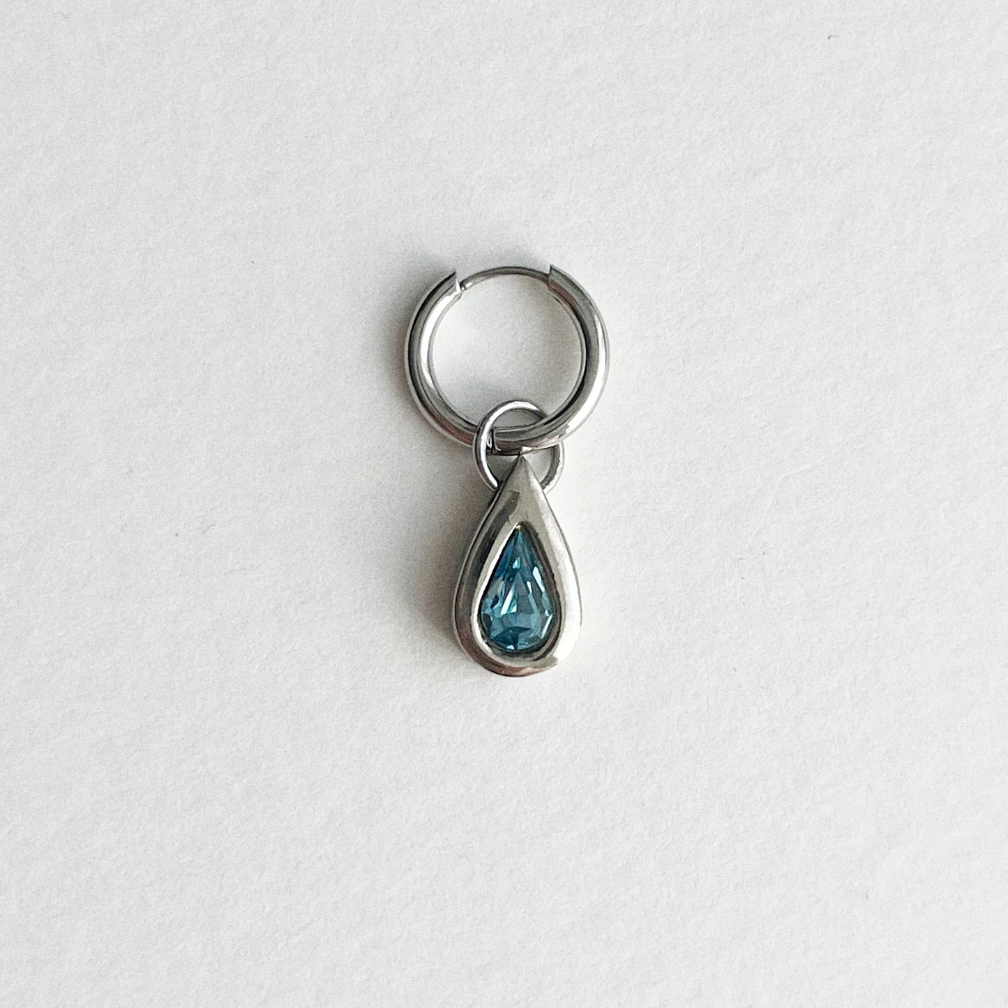 Boucle d'oreille - Goutte bleue