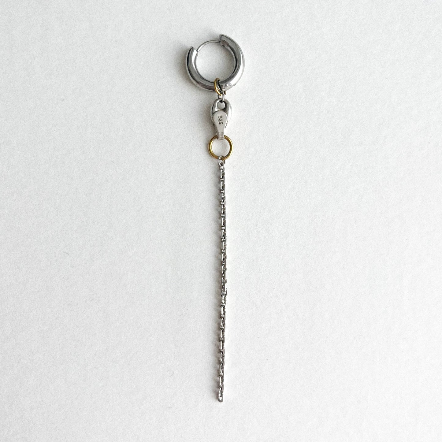 Boucle d'oreille - Chaîne forçat Argent 925