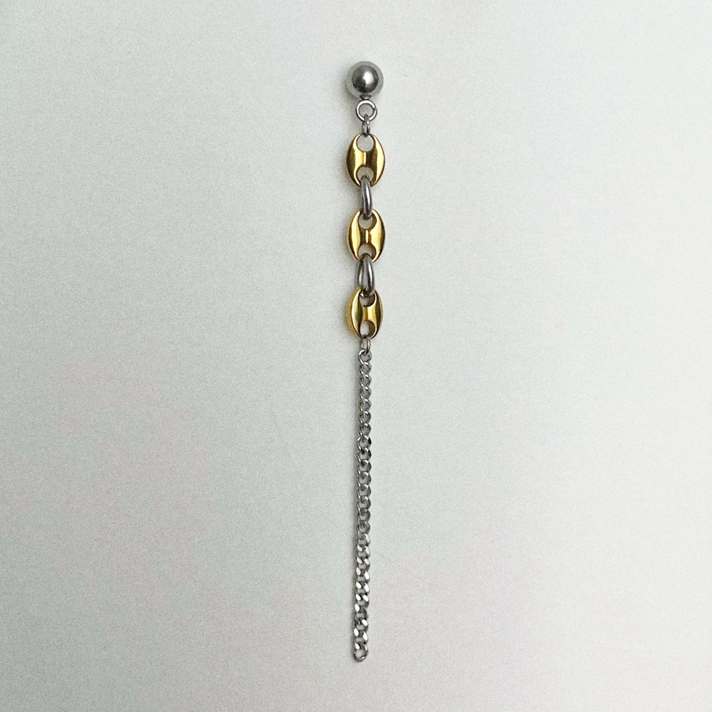 Boucle d'oreille - Grains de café dorés