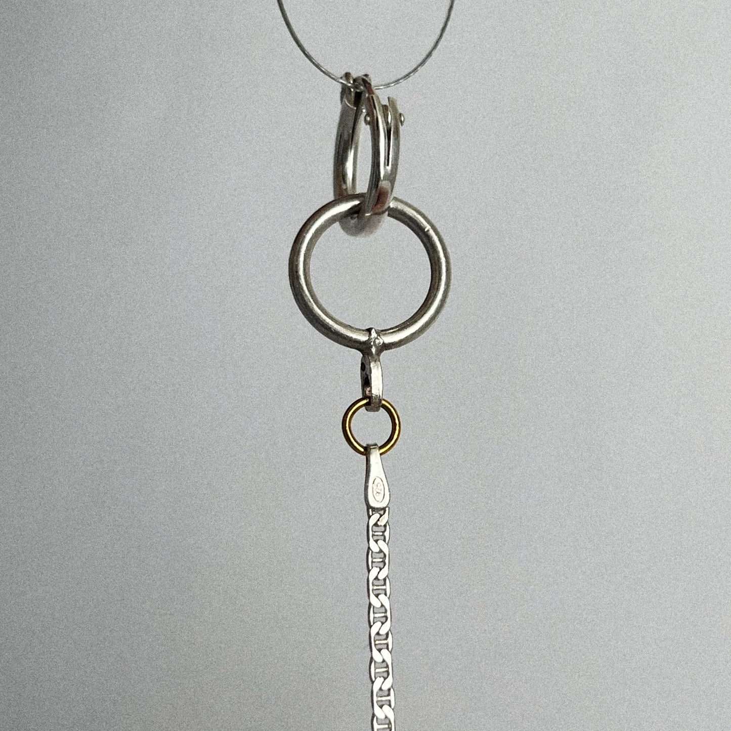 Boucle d'oreille - Maille marine argent 925