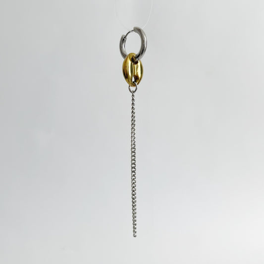 Boucle d'oreille - Grain de café doré