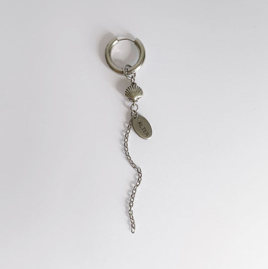 Boucle d'oreille - Coquillage argent