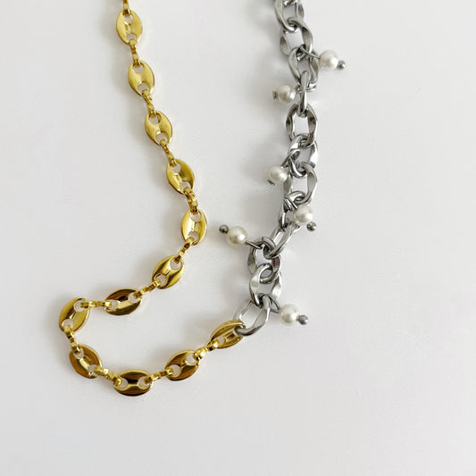 Collier perles nacrées