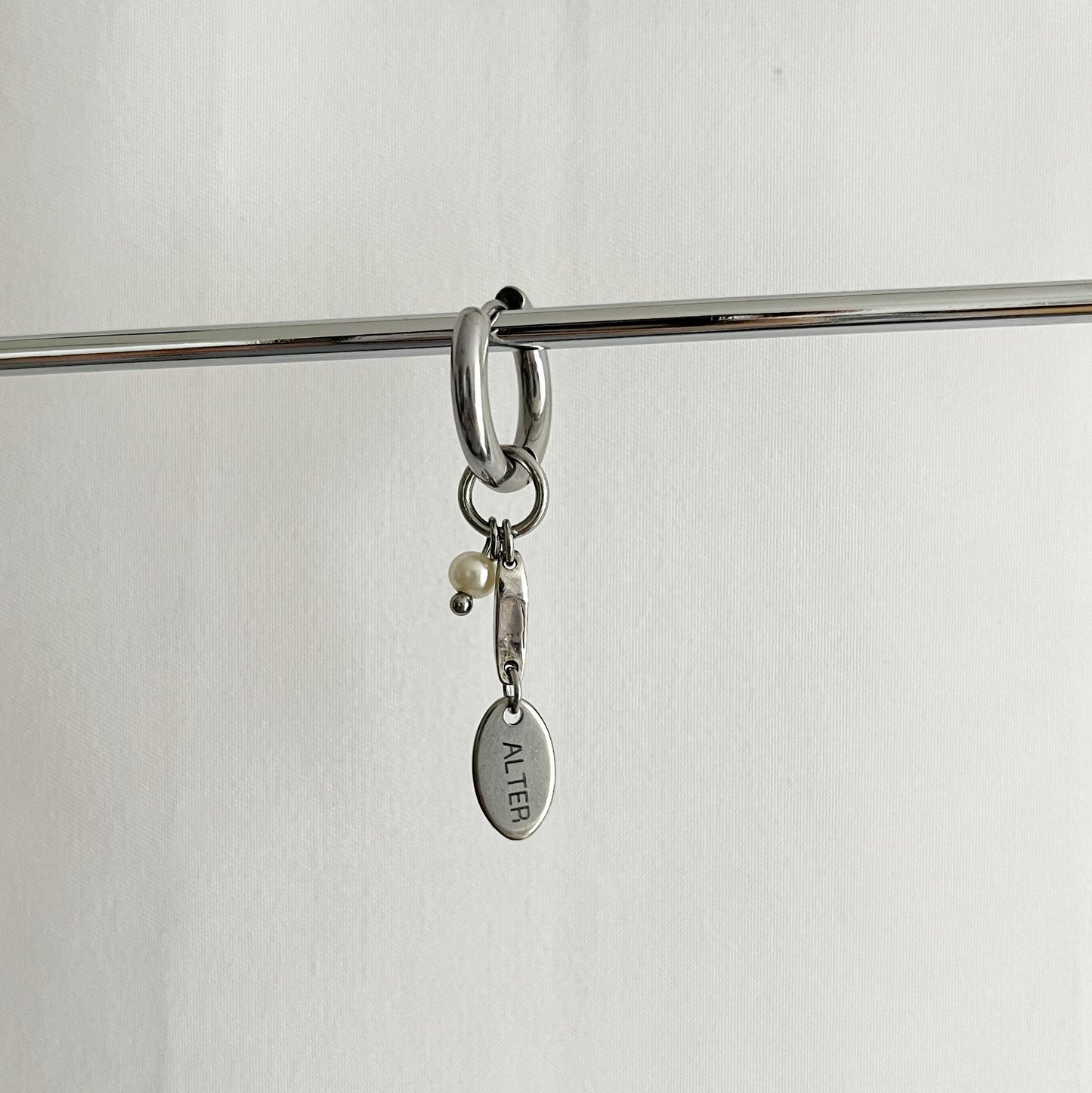 Boucle d'oreille - Argent et perle nacrée