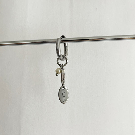 Boucle d'oreille - Argent et perle nacrée