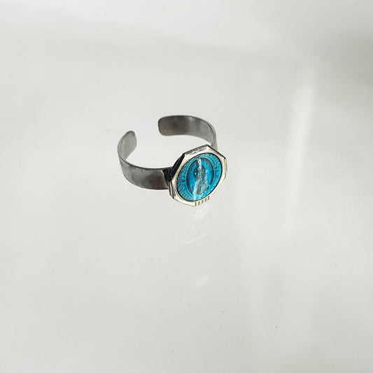 Bagues Médaillon bleu