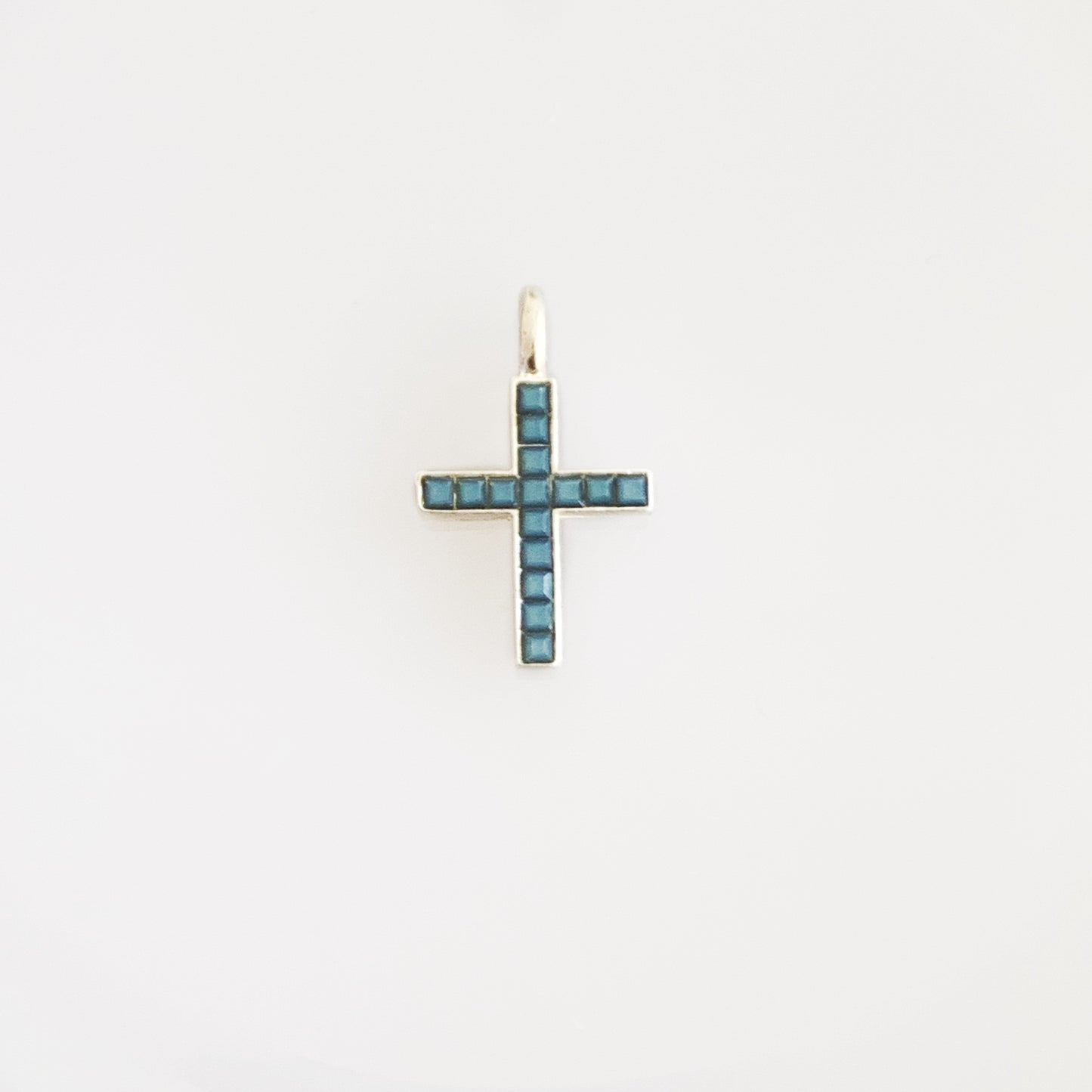 Collier croix bleue - P23.14