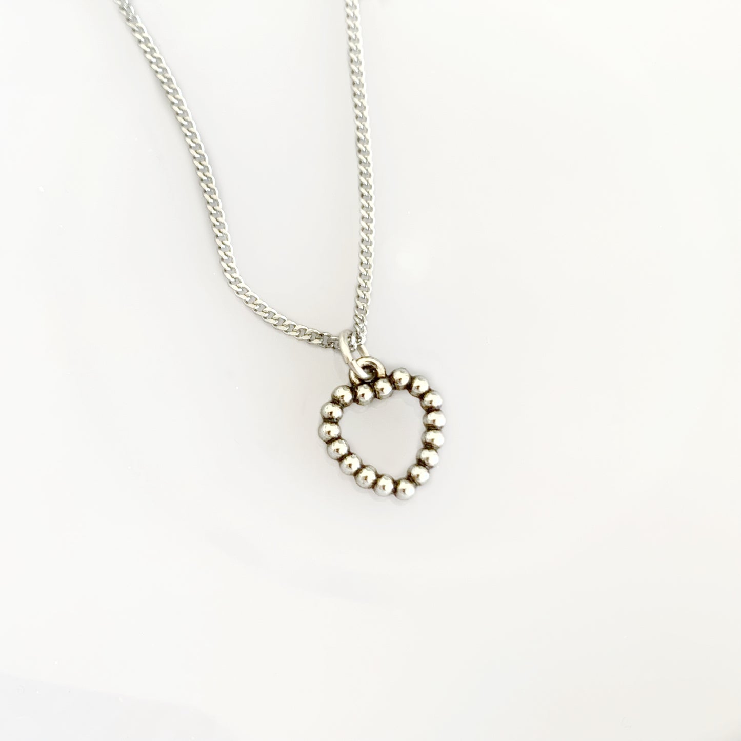 Collier coeur argenté - P23.22