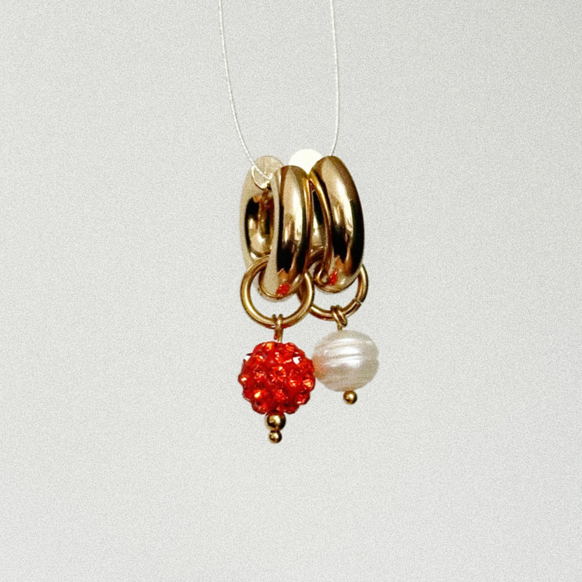 Paire de boucles Chloé - Vermillon