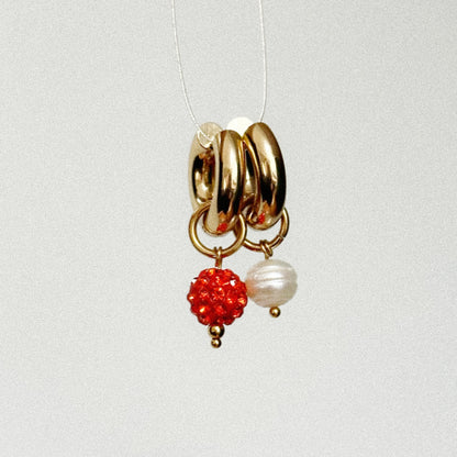 Paire de boucles Chloé - Vermillon