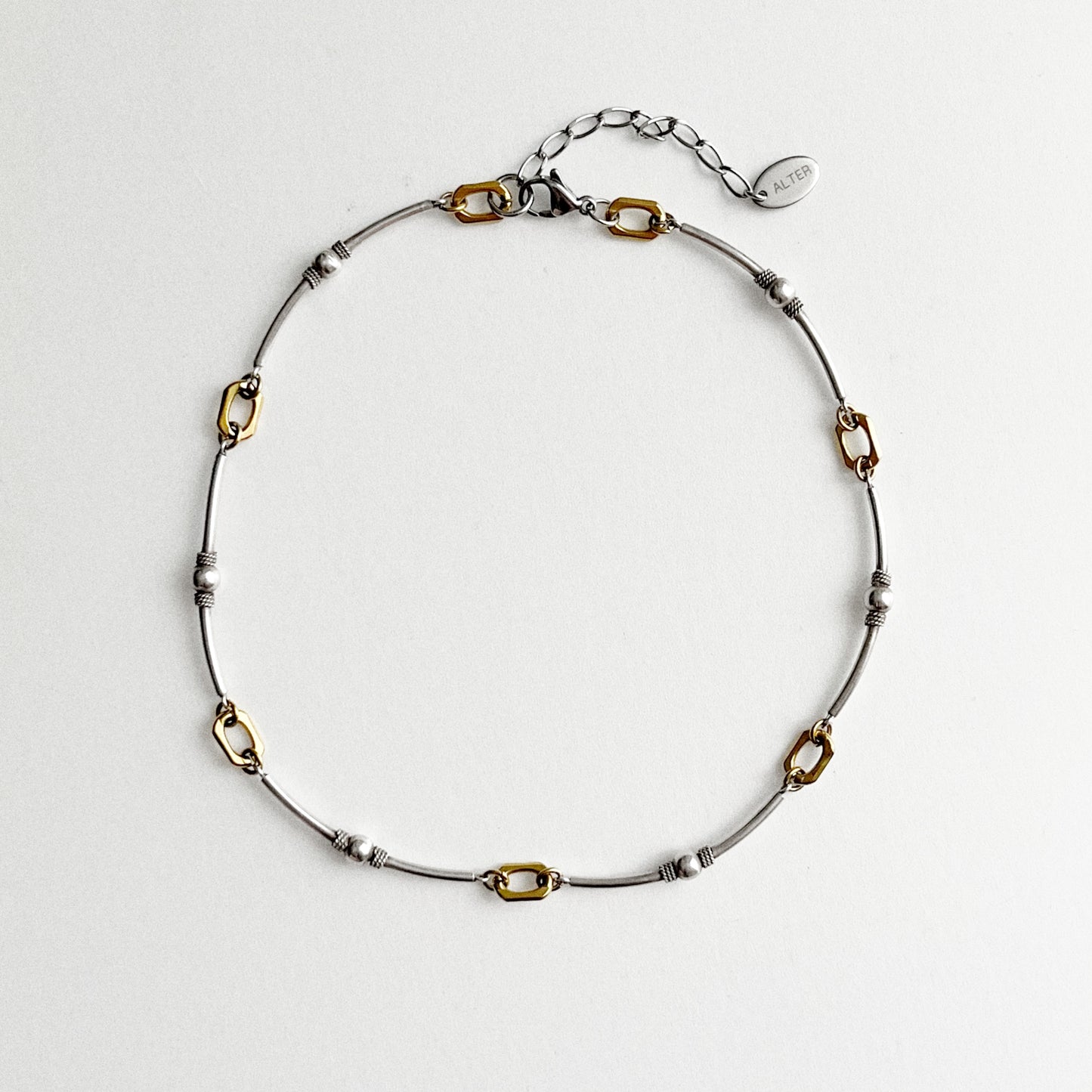 Collier - Argent & Acier inoxydable