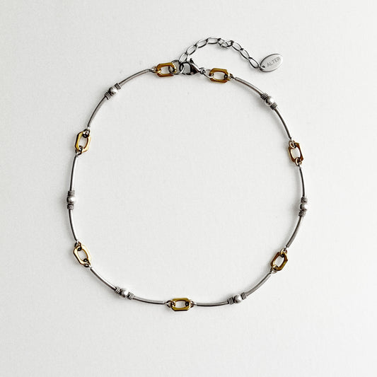 Collier - Argent & Acier inoxydable