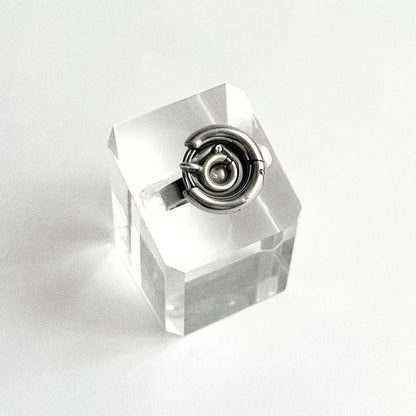 Bague - Mousqueton argenté