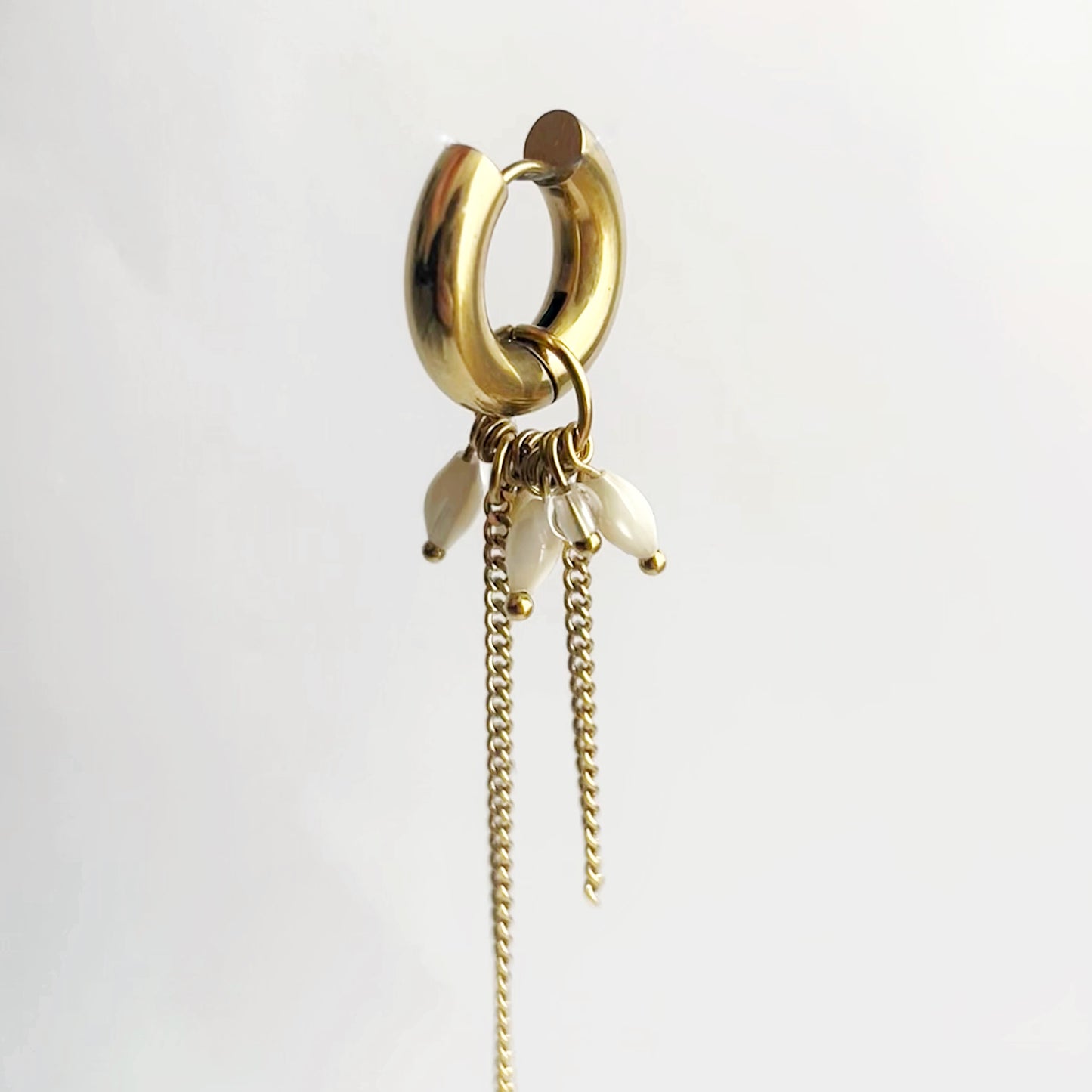 Boucle d'oreille Agnès - Dorée