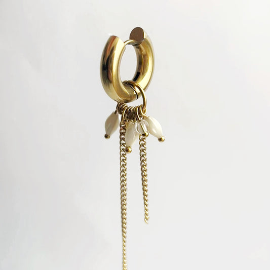 Boucle d'oreille Agnès - Dorée