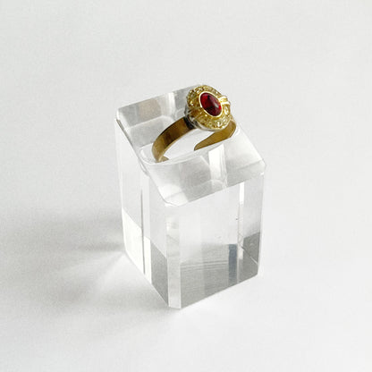 Bague - Pierre rouge