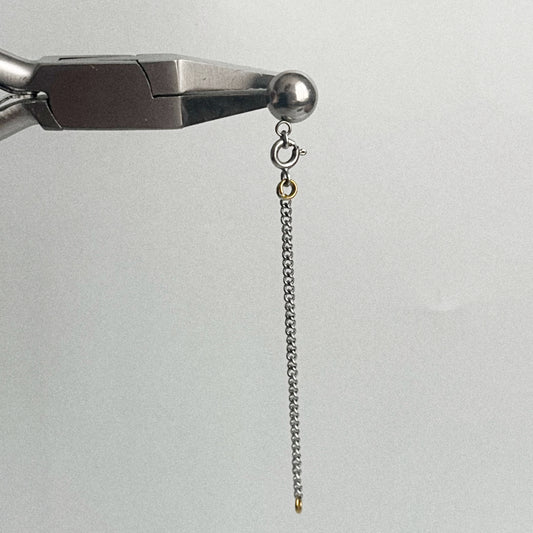 Boucle d'oreille - Mousqueton argent