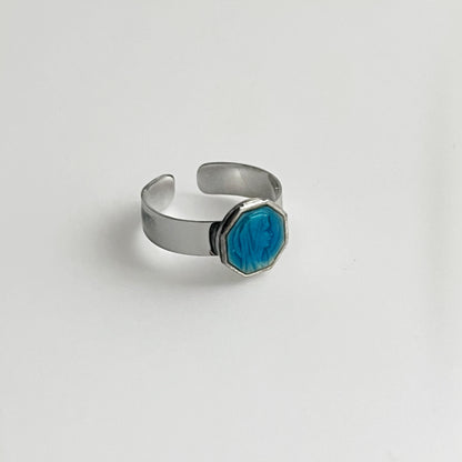 Bagues Médaillon bleu