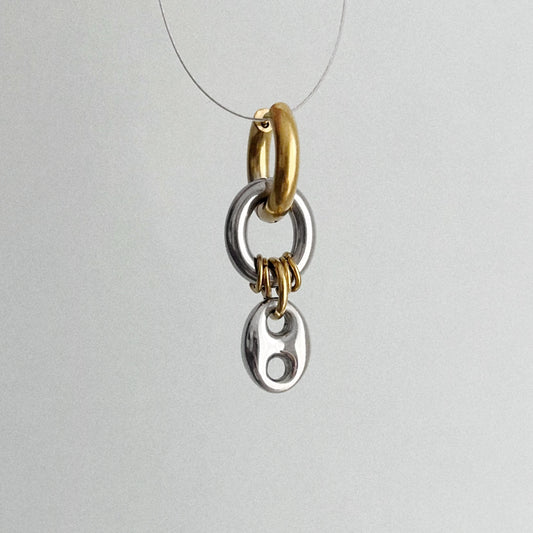 Boucle d'oreille - Grain de café chunky