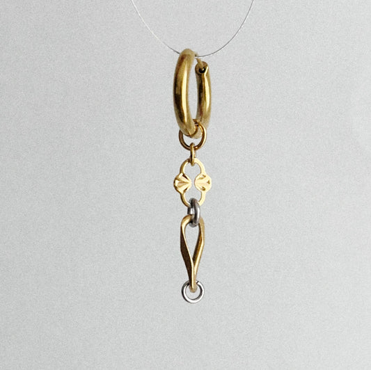 Boucle d'oreille - Maillons dorés