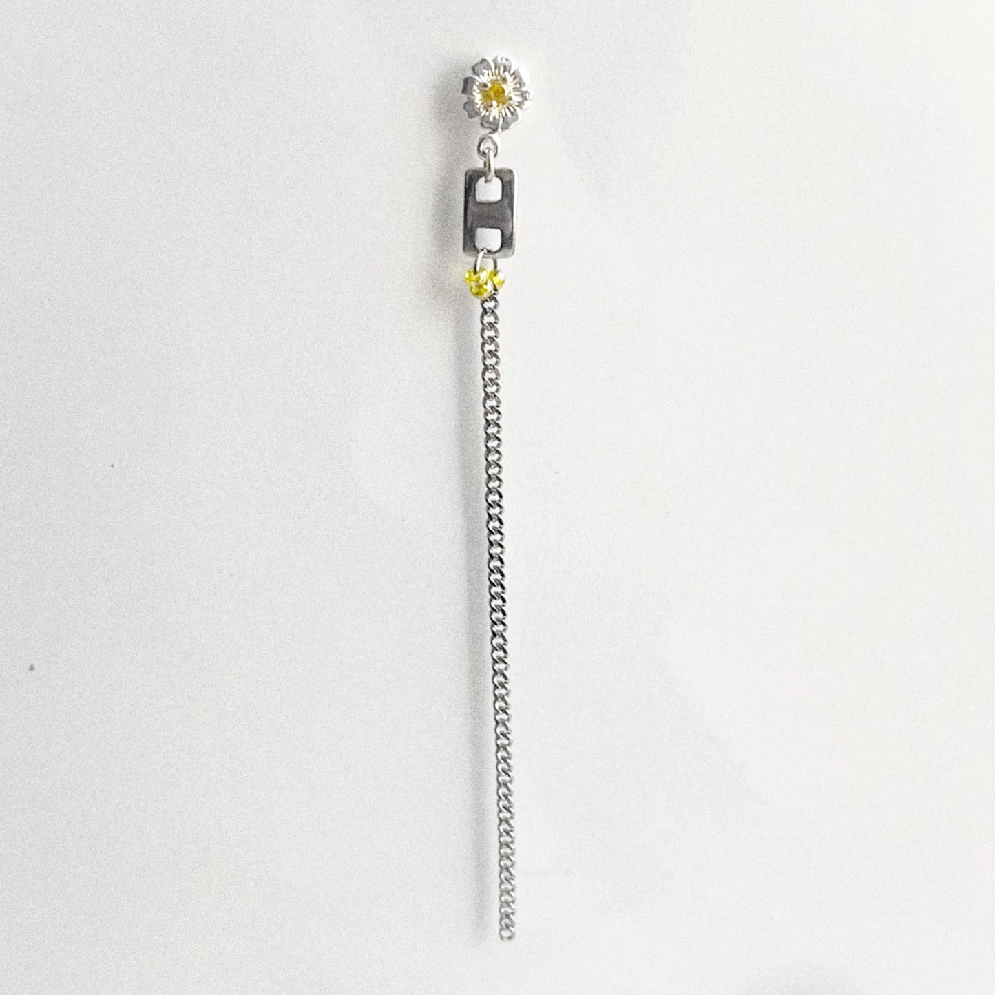 Boucle d'oreille - Argent & Perles jaunes