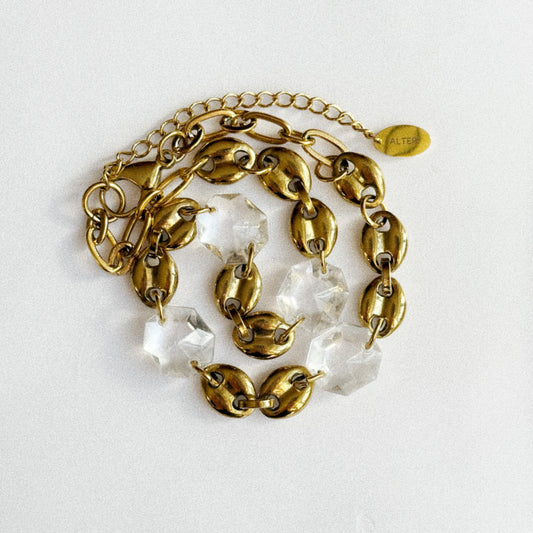 Collier - Grains de café & pampilles