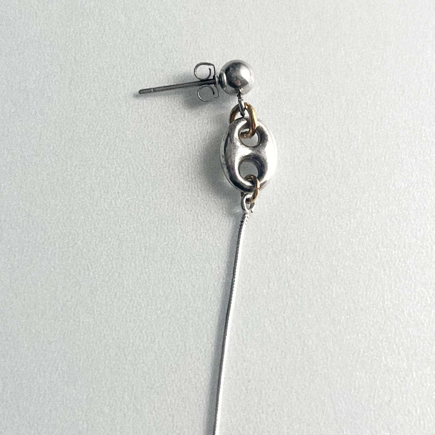 Boucle d'oreille - Clou & grain de café