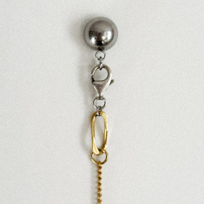 Boucle d'oreille - Mousqueton et maillon doré