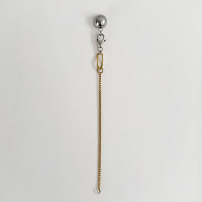 Boucle d'oreille - Mousqueton et maillon doré