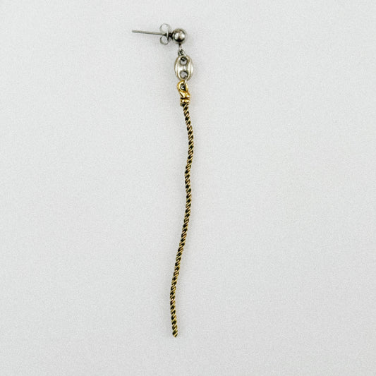 Boucle d'oreille - Torsade dorée