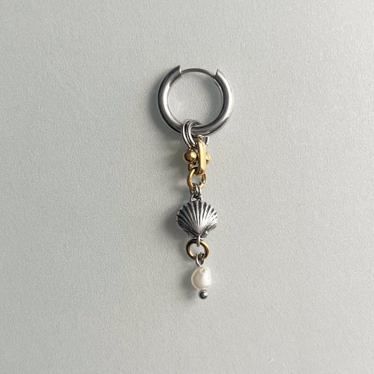 Boucle d'oreille - Coquillage en argent