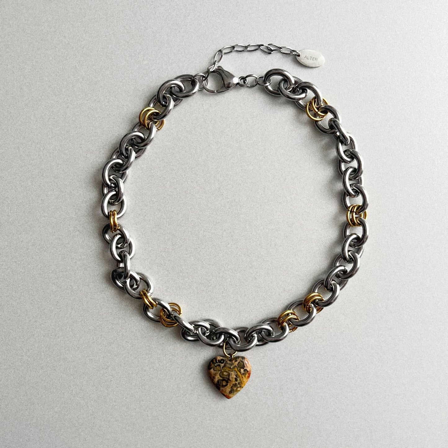 Collier - Chaîne chunky & Coeur