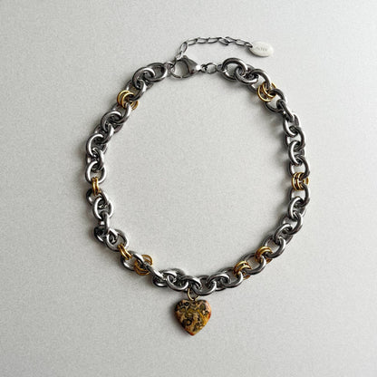 Collier - Chaîne chunky & Coeur