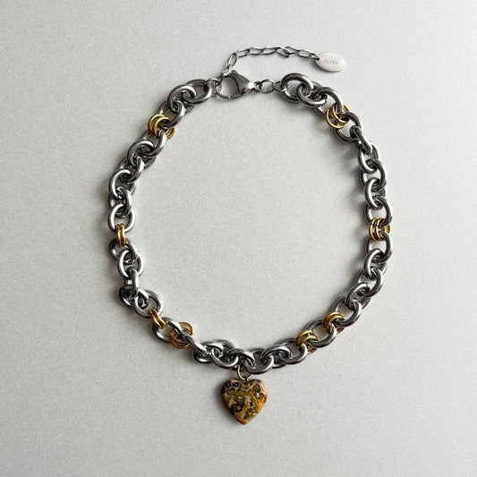 Collier - Chaîne chunky & Coeur