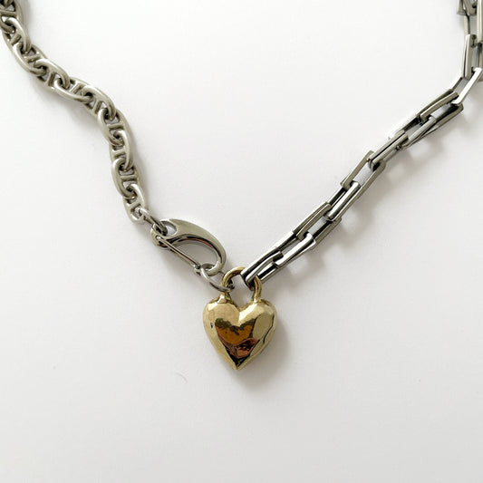 Collier cœur doré