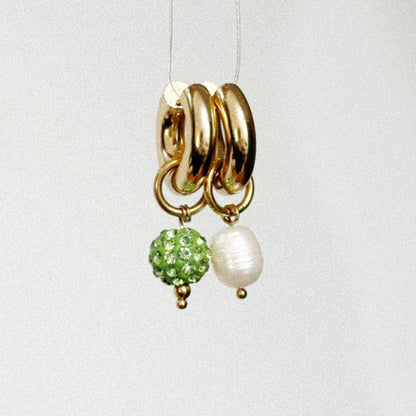 Paire de boucles Chloé - Goyave / Dorée